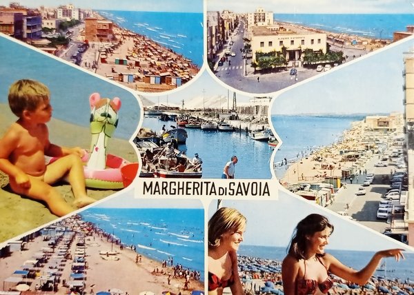 Cartolina - Margherita di Savoia - Vedute diverse - 1974