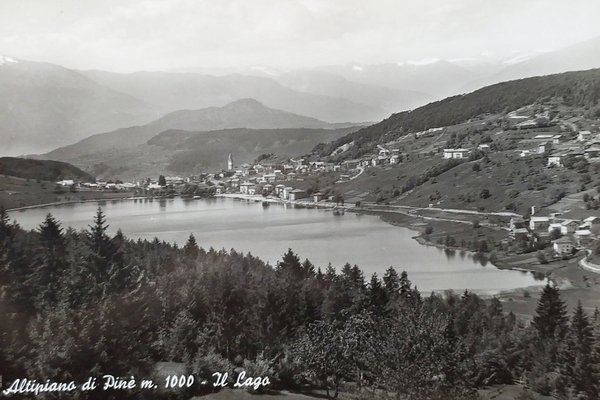 Cartolina - Altopiano di Pinè - Il Lago - 1964