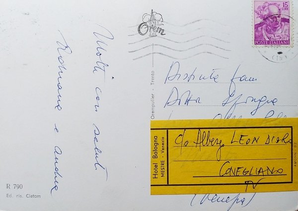 Cartolina - Altopiano di Pinè - Il Lago - 1964