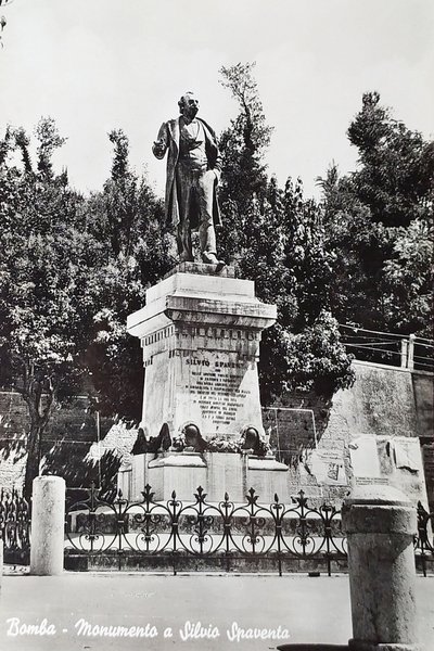 Cartolina - Bomba ( Chieti ) - Monumento a Silvio …