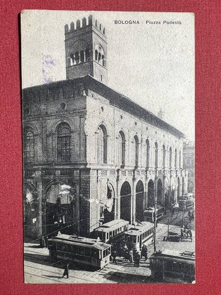 Cartolina - Bologna - Piazza Podestà - 1927