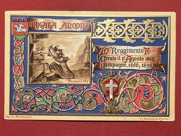 Cartolina Militaria - Brigata Ancona - 70^ Reggimento Fanteria - …