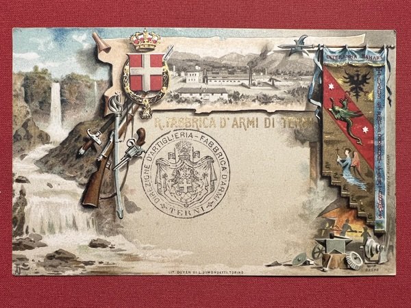 Cartolina Militaria - Regia Fabbrica d'Armi di Terni - 1910 …