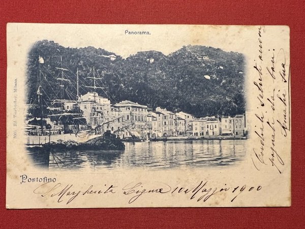 Cartolina - Portofino - Panorama - 1900