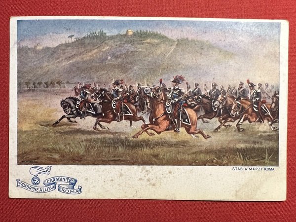 Cartolina Militare - Squadrone Allievi Carabinieri di Roma - 1900 …