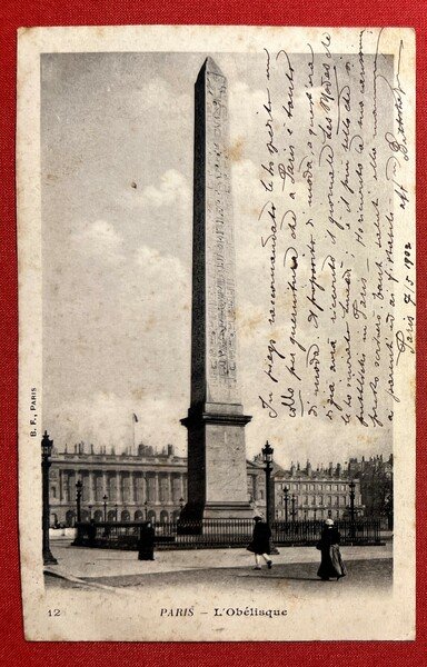 Cartolina - Francia - Paris - L'Obelisque - 1902