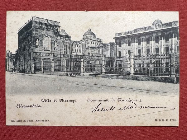 Cartolina - Alessandria - Villa di Marengo - Monumento di …