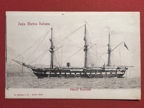 Cartolina Marina Militare - Regia Marina Italiana - Vittorio Emanuele …