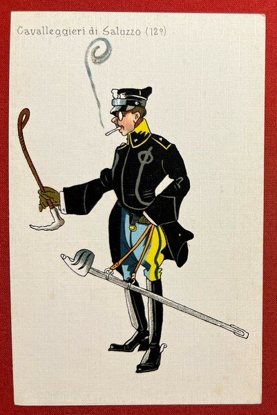 Cartolina Militare Uniformi - Cavalleggeri di Saluzzo ( 12° ) … | Immagine principale