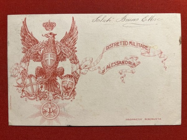 Cartolina - Militare - Distretto Militare di Alessandria - 1900 …