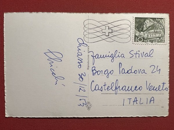 Cartolina - Svizzera - Chiasso visto dalla Stazione Internazionale - …