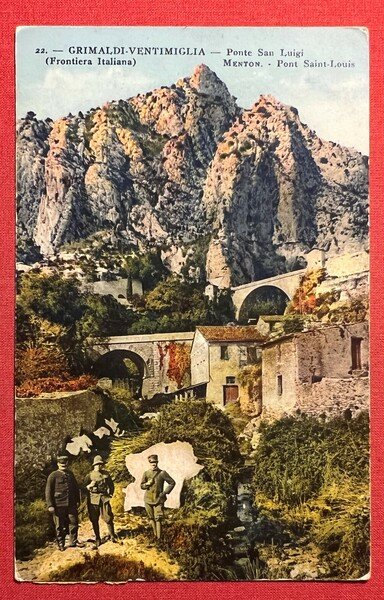 Cartolina - Grimaldi Ventimiglia ( Frontiera Italiana ) - Ponte …