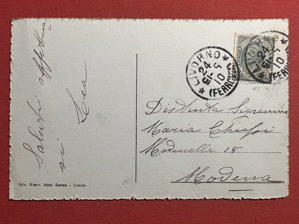 Cartolina - Livorno - Ardenza - 1910