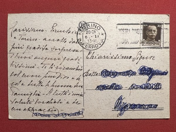 Cartolina - Torino - Passeggiata al Valentino - 1933