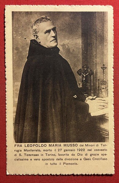 Cartolina - Fra Leopoldo Maria Musso dei Minori di Terruggia …