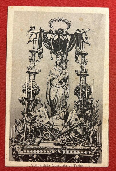 Cartolina - Statua della Consolata di Torino - 1922