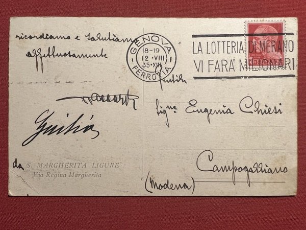 Cartolina - Santa Margherita Ligure ( Genova ) - Via …