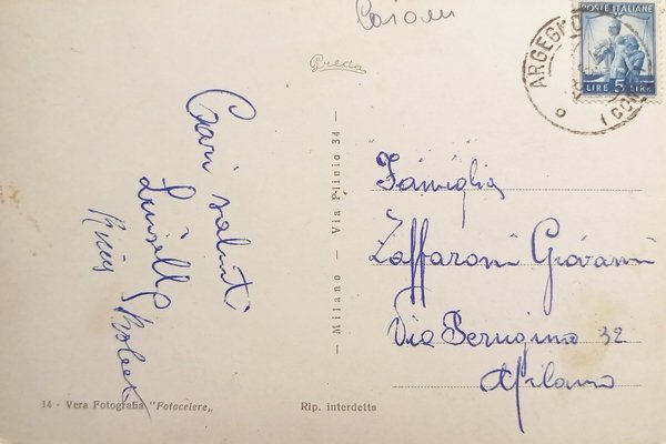 Cartolina - Lago di Como - Punta Balbianello - 1948