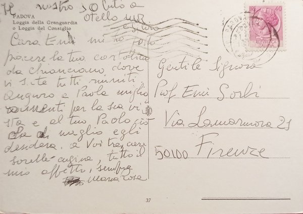 Cartolina - Padova - Loggia della Gran Guardia o Loggia …