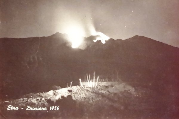 Cartolina - Etna - Eruzione - 1962