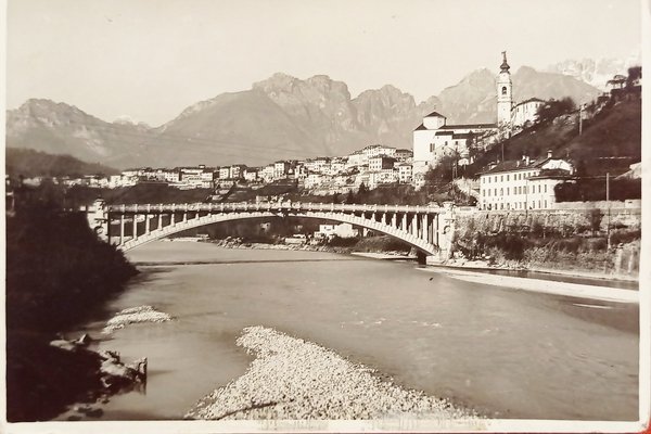 Cartolina - Belluno - Fiume Piave e Ponte della Vittoria …