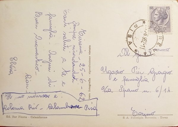 Cartolina - Tirrenia ( Pisa ) - La Ridente Spiaggia … | Immagine Gallery 2