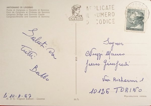 Cartolina - Antignano di Livorno - Ponte di Calignaia e …