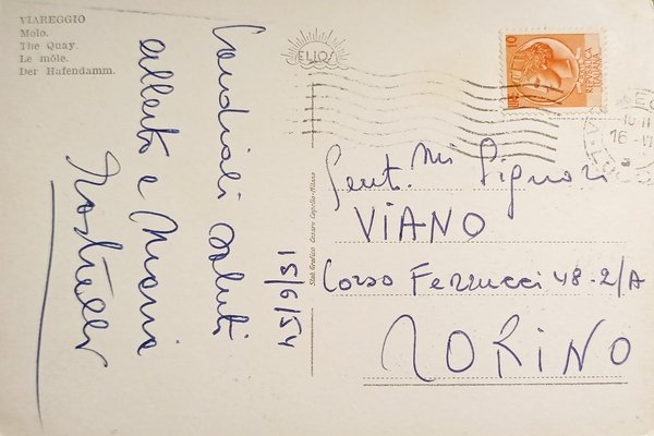Cartolina - Viareggio - Molo - 1954 | Immagine Gallery 2