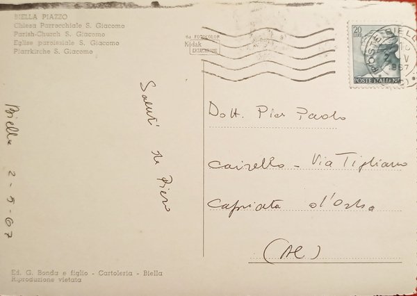 Cartolina - Biella Piazzo - Chiesa Parrocchiale S. Giacomo - … | Immagine Gallery 2