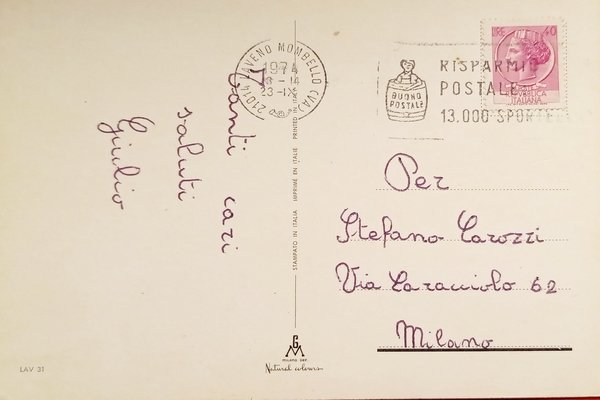 Cartolina - Laveno - vedute diverse - 1974