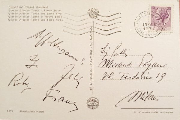 Cartolina - Comano Terme ( Trentino ) - Grande Albergo …