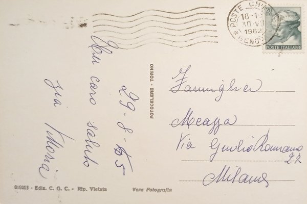 Cartolina - Chiavari - Piscina dei Bambini - 1965