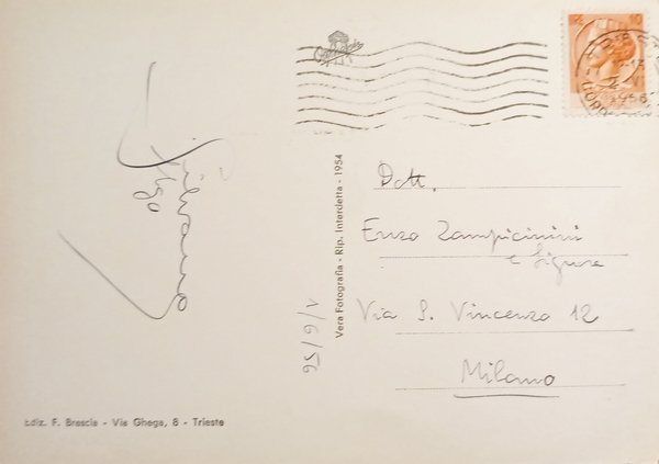 Cartolina - Trieste - Il Canale - 1956