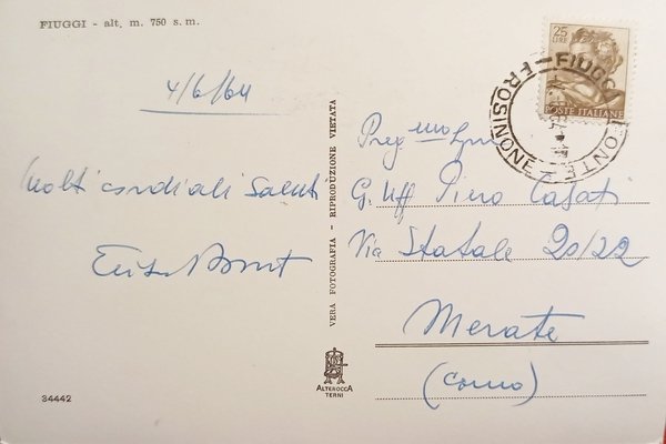 Cartolina - Fiuggi - Piazza Spada - La Fontana - …