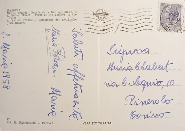 Cartolina - Padova - Via L. Belludi - Facciata del …