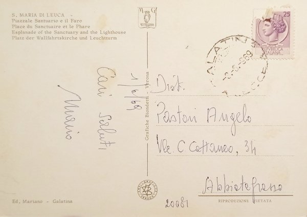 Cartolina - S. Maria di Leuca - Piazzale Santuario e …