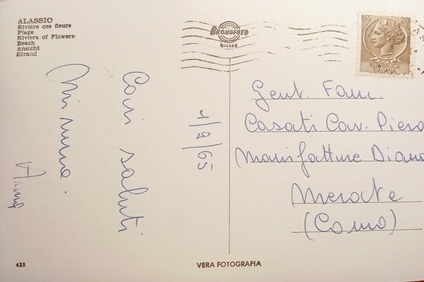 Cartolina - Alassio - Riviera dei Fiori - Spiaggia - …