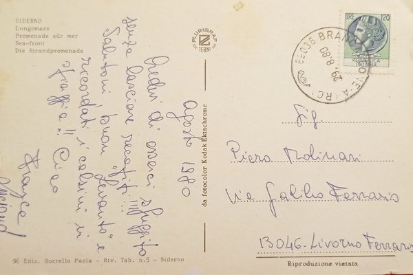 Cartolina - Siderno - Lungomare ( Reggio Calabria ) - …