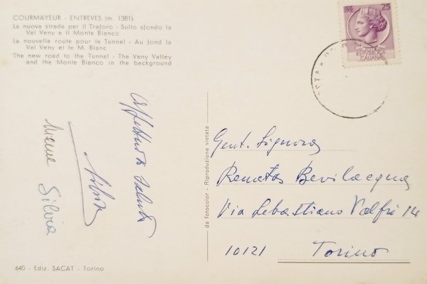 Cartolina - Courmayeur - Entreves - La Nuova Strada per …