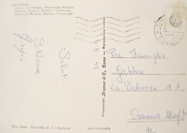 Cartolina - Riviera di Ponente - Spotorno - Viale Marconi …