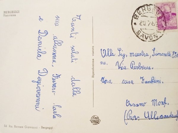 Cartolina - Bergeggi - Panorama - 1962