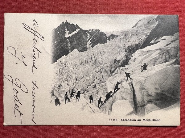 Cartolina - Ascension au Mont-Blanc - 1904
