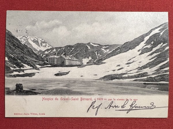 Cartolina - Hospice du Grand Saint Bernard - 1909