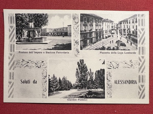Cartolina - Saluti da Alessandria - Panorama - 1920 ca.