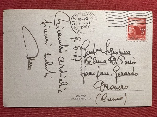 Cartolina - Alessandria - Piazza Garibaldi - 1947