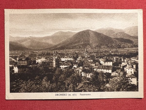 Cartolina - Dronero ( Cuneo ) - Panorama - 1930 …