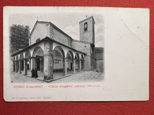 Cartolina - Verna ( Casentino ) - Chiesa maggiore esterno …