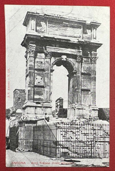 Cartolina - Ancona - Arco Traiano - 1910 ca.