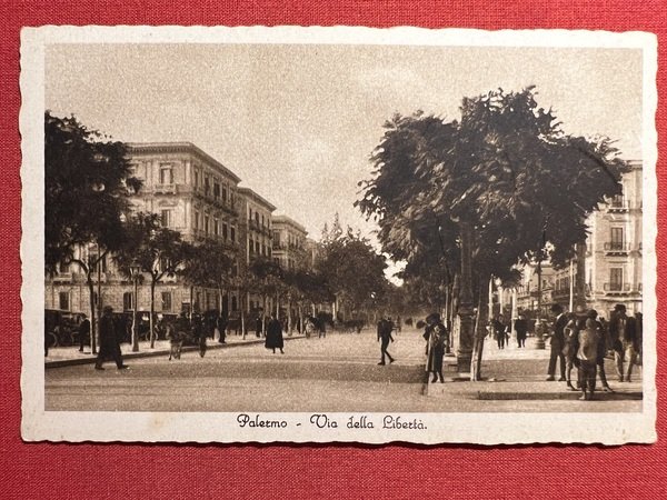 Cartolina - Palermo - Via della Libertà - 1920 ca.