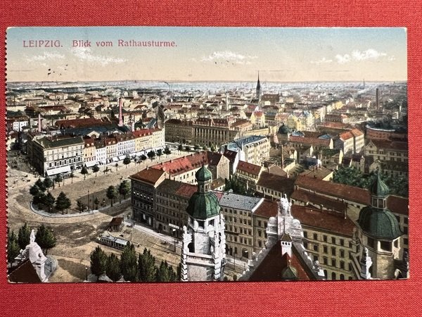 Cartolina - Germania - Leipzig - Blick vom Rathausturme - …